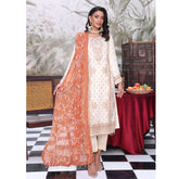 Emerald Chiffon By Dr. Haris Hand Embellishment Sami Unstitched 3Pcs Suit - 4