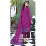 Emerald Chiffon By Dr. Haris Hand Embellishment Sami Unstitched 3Pcs Suit - 3