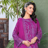 Emerald Chiffon By Dr. Haris Hand Embellishment Sami Unstitched 3Pcs Suit - 3