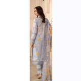 Sunshine Bloom By Al Zohaib Lawn Premium Unstitched 3 Pcs Suit - 3