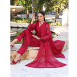 Summer Vibes By Dr. Haris Chikankari Lawn Unstitched 4 Pec Suit - 8