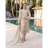 Summer Vibes By Dr. Haris Chikankari Lawn Unstitched 4 Pec Suit - 6
