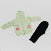 Girls Full Sleeves Tight Suit - Lime Green