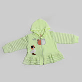 Girls Full Sleeves Tight Suit - Lime Green