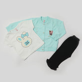 Girls Full Sleeves Tight Suit - Cyan
