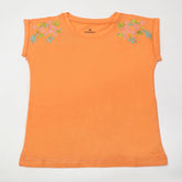 Eminent Girl's Half Sleeves T-Shirt - Light Orange