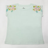 Eminent Girl's Half Sleeves T-Shirt - Sea Green