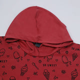 Girls Hoodie T-Shirt - Dark Pink