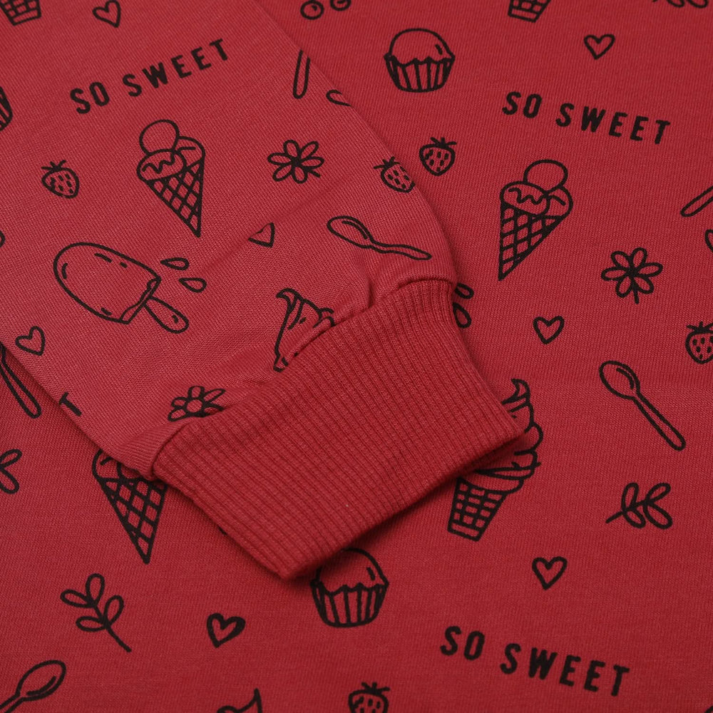 Girls Hoodie T-Shirt - Dark Pink