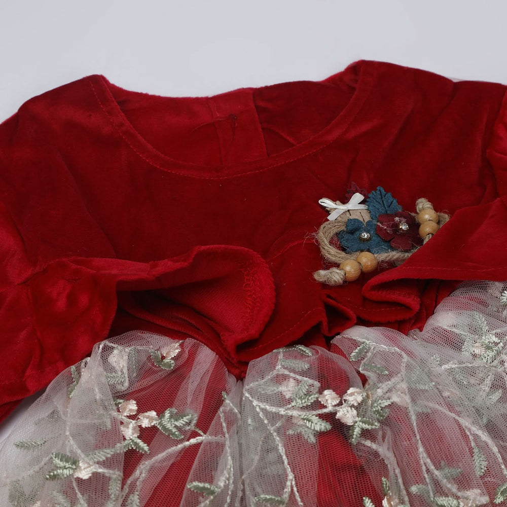 Girls Shalwar Suit - Red