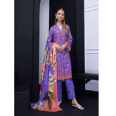 Salina Weaving Dobby By Regalia Lawn Printed Unstitched 3Pcs Suit V-2 - 2