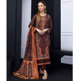 Salina Weaving Dobby By Regalia Lawn Printed Unstitched 3Pcs Suit V-2 - 6