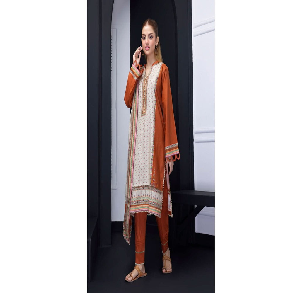 Salina Weaving Dobby By Regalia Lawn Printed Unstitched 3Pcs Suit V-2 - 4