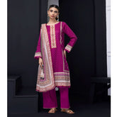 Salina Weaving Dobby By Regalia Lawn Printed Unstitched 3Pcs Suit V-2 - 9