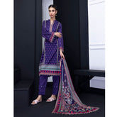 Salina Weaving Dobby By Regalia Lawn Printed Unstitched 3Pcs Suit V-2 - 5