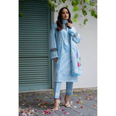 Salina Unstitched Lawn Digital Printed 3 Pcs Suit - 9