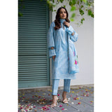 Salina Unstitched Lawn Digital Printed 3 Pcs Suit - 9
