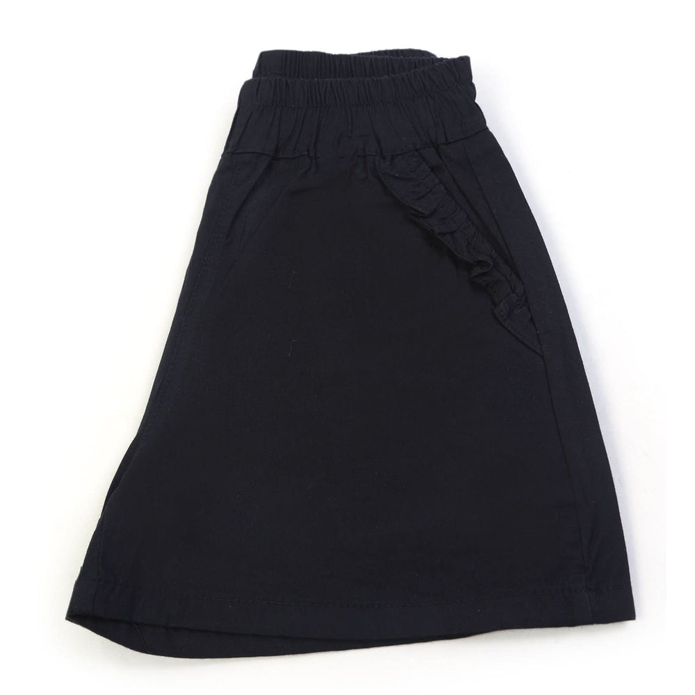 Girls Cotton Shorts - Black