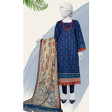 Panjnad Norah Lawn By J. Printed Unstitched 3 Pcs Suit - 241226