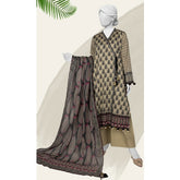 Panjnad Norah Lawn By J. Printed Unstitched 3 Pcs Suit - 241203