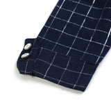 Girls Woven Top - Navy Blue