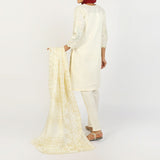Women's Embroidered Jacquard 3Pcs Suit