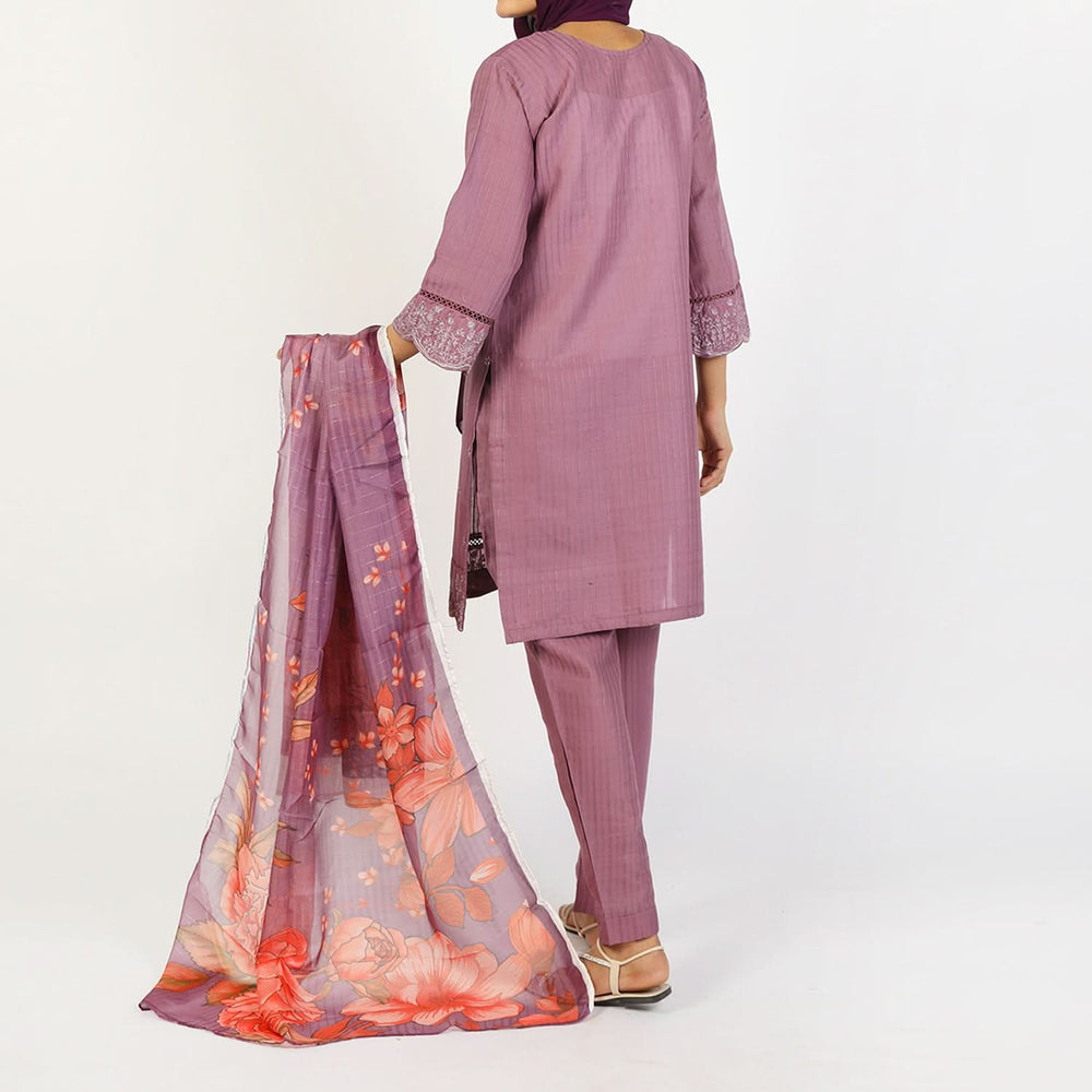 Women's Stitched 3-Piece Cotton Suit