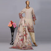 Valuable Women's Lawn Unstitched 3Pcs Suit V-2 - 10