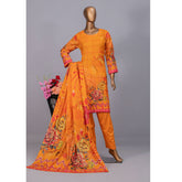 Valuable Women's Lawn Unstitched 3Pcs Suit V-2 - 6