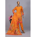 Valuable Women's Lawn Unstitched 3Pcs Suit V-2 - 6