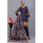 Valuable Women's Lawn Unstitched 3Pcs Suit V-2 - 9