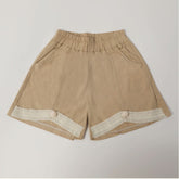 Girls Cotton Shorts - Khaki