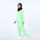 Women's 2Pcs Pajama Suit - Light Green