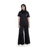 Eminent Women's Half Sleeves Printed T-Shirt - Black
