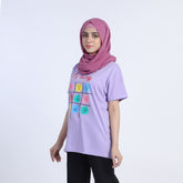 Women's Half Sleeves Printed T-shirt - Purple