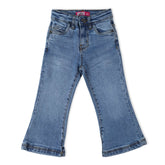 Eminent Girls Flared Denim Pant - Light Blue