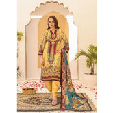 Laiba By SN Cloth Printed Poly Fabron Unstitched 3 Pcs Suit - 1