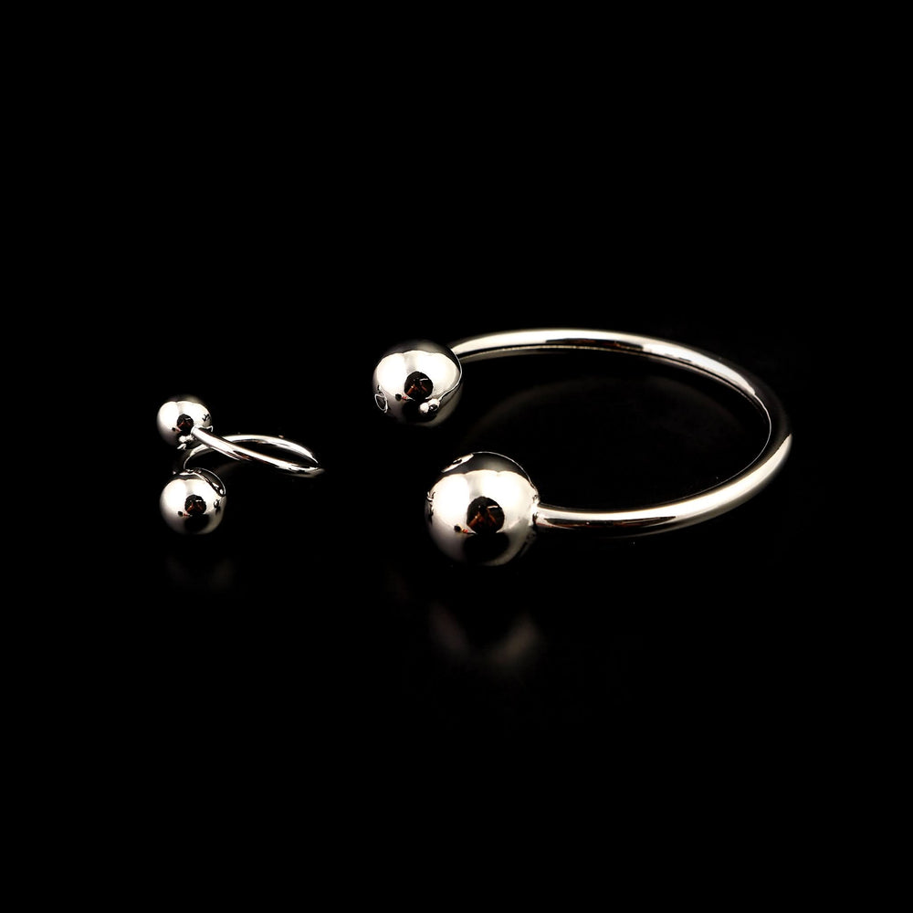 Women's Fancy Kara With Ring - Silver