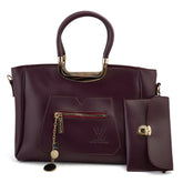 Women's 2Pcs Shoulder Bag - Maroon