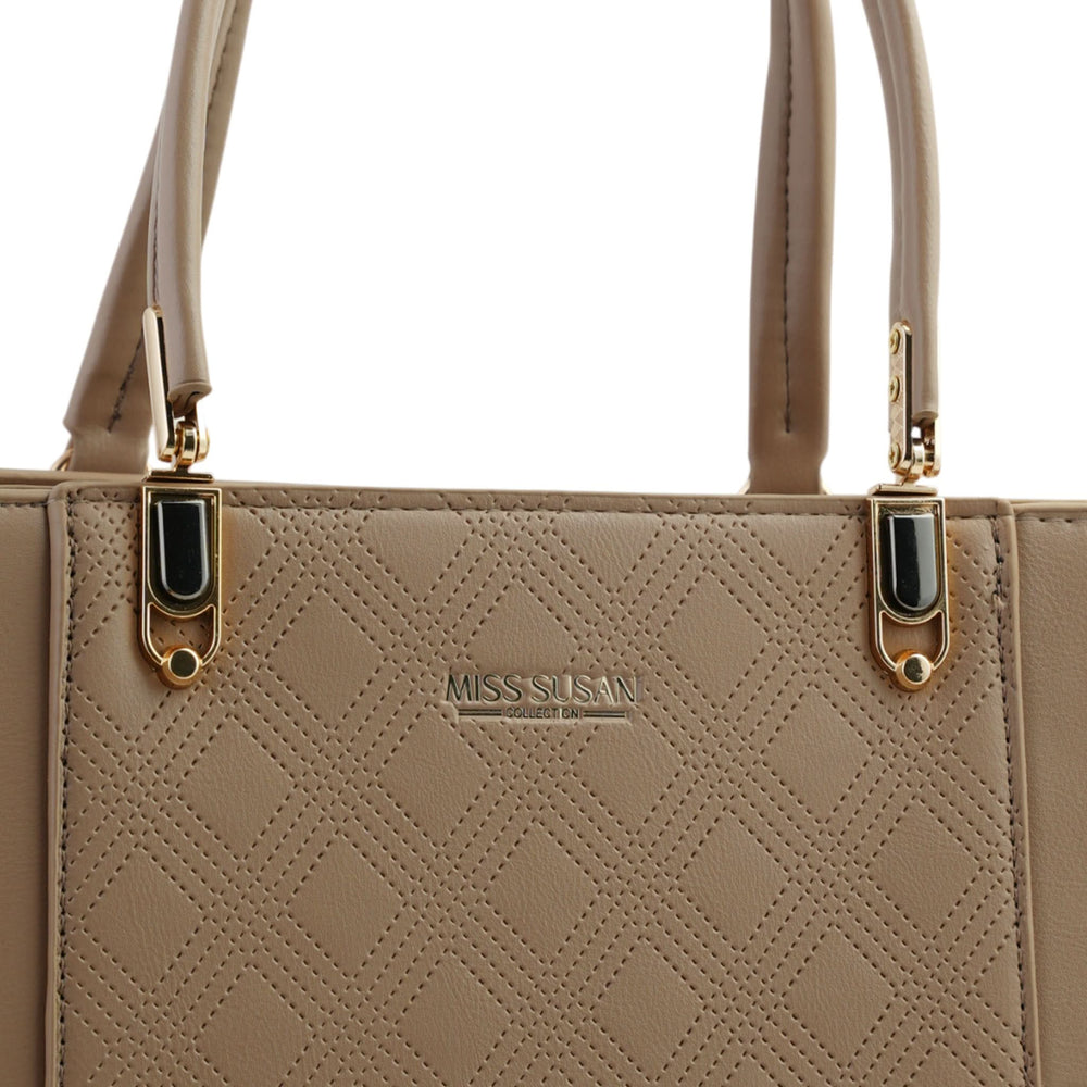 Women's Shoulder Bag - Beige