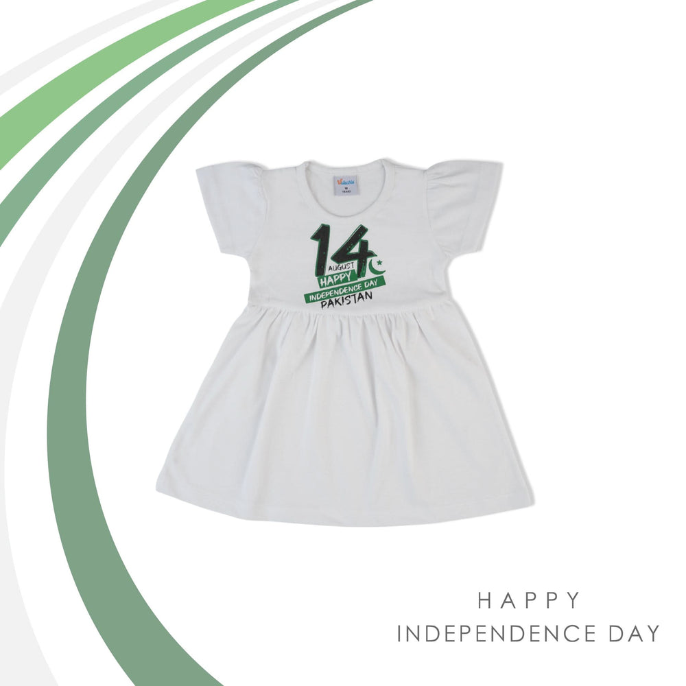 Valuable Girls Frock - White