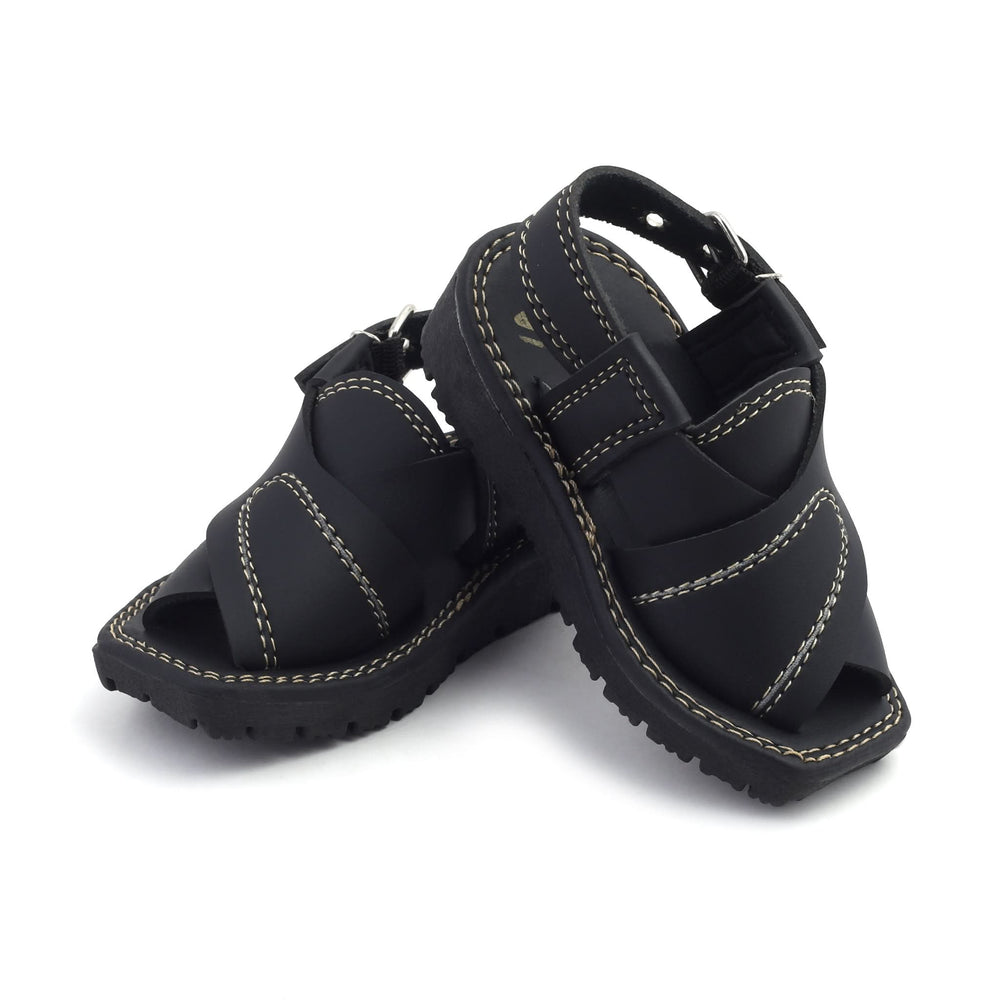 Valuable Boys Peshawari Sandal - Black