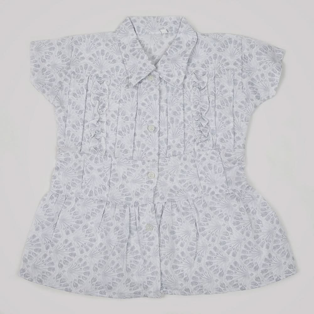 Girls Cotton Half Sleeves Shirt