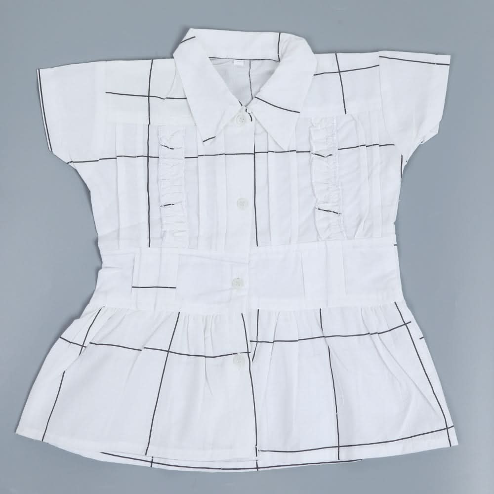 Girls Cotton Half Sleeves Shirt