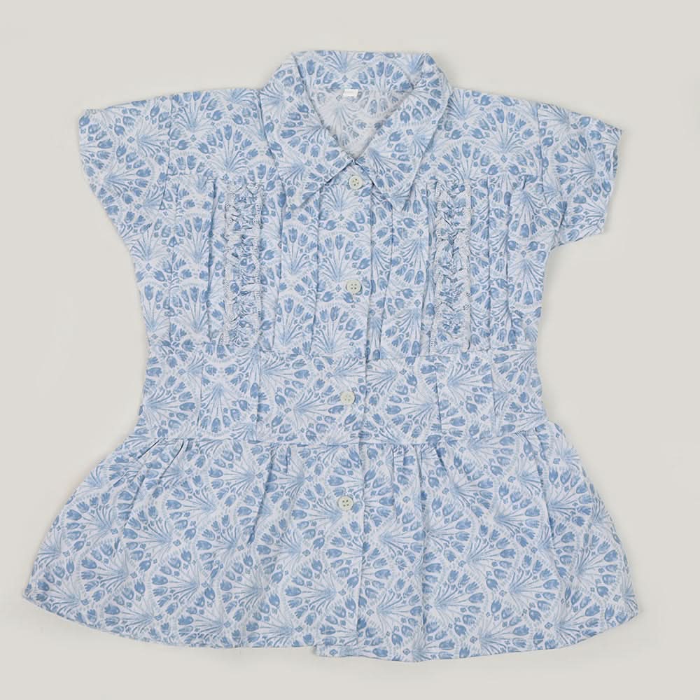 Girls Cotton Half Sleeves Shirt