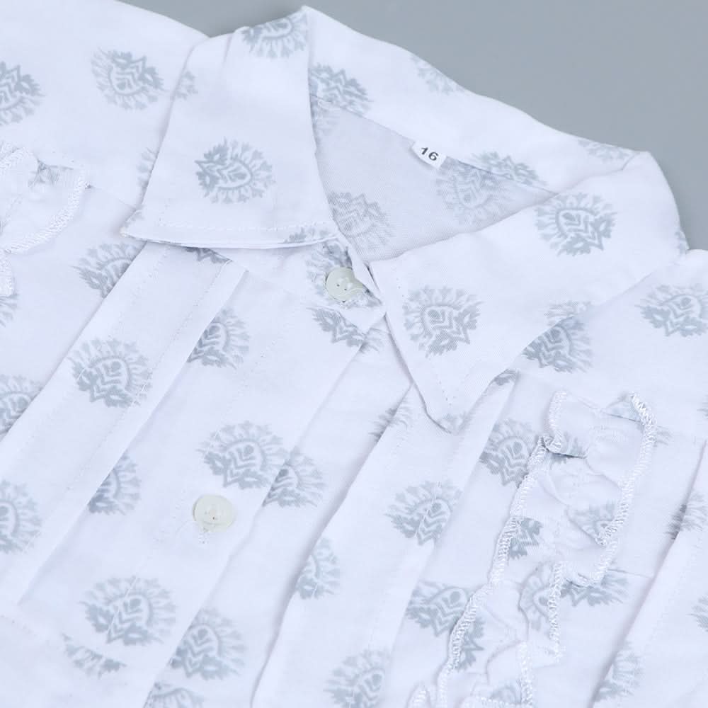 Girls Cotton Half Sleeves Shirt