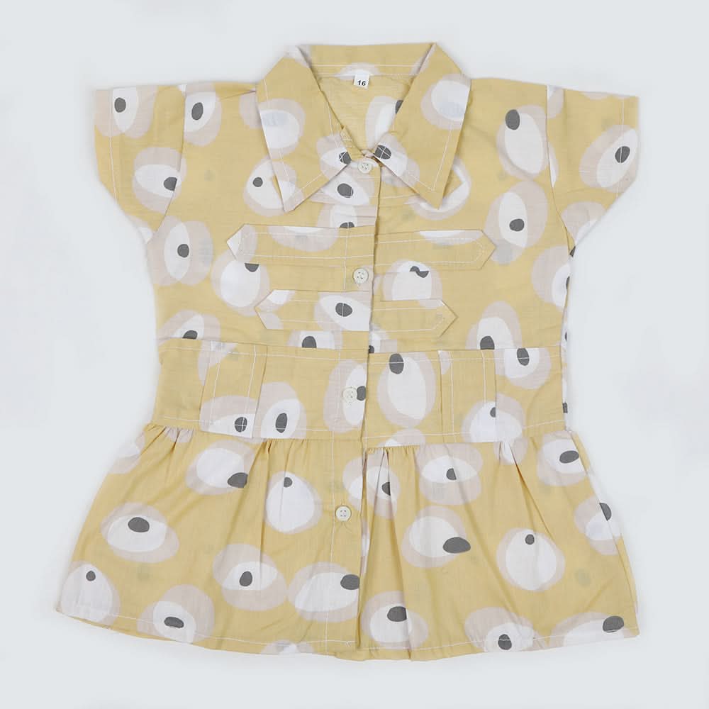 Girls Cotton Half Sleeves Shirt