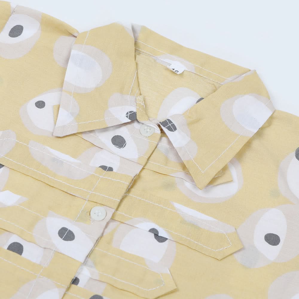 Girls Cotton Half Sleeves Shirt
