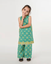 Eminent Girls Printed Shalwar Suit - Green