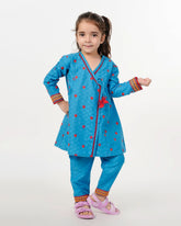 Eminent Girls Embroidered Shalwar Suit - Ocean Blue